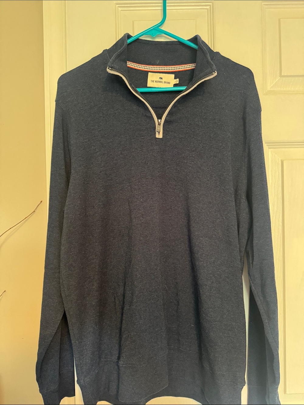 The Normal Brand Men's Navy Half-Zip Sweatshirt